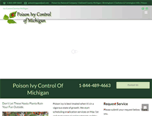 Tablet Screenshot of poisonivycontrolofmichigan.com